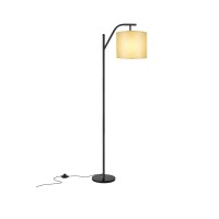 Toytexx Floor Lamp for Living Room, LED Standing Lamp with 2 Lamp Shades for Bedroom, 9W LED Bulb Included - Black Color